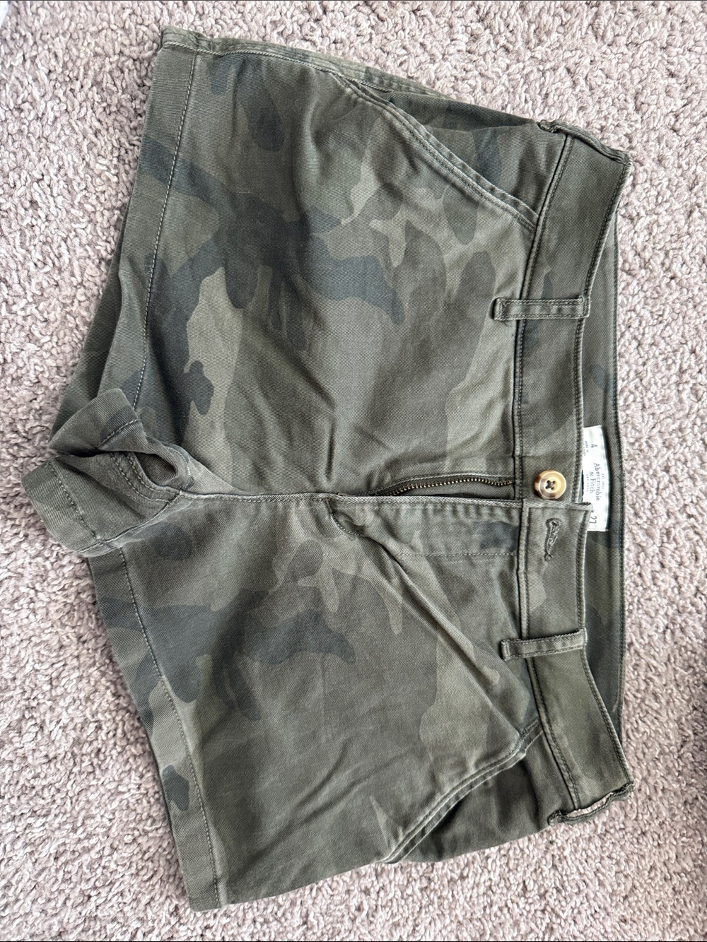 Abercrombie & Fitch Olive Camo Women's Shorts